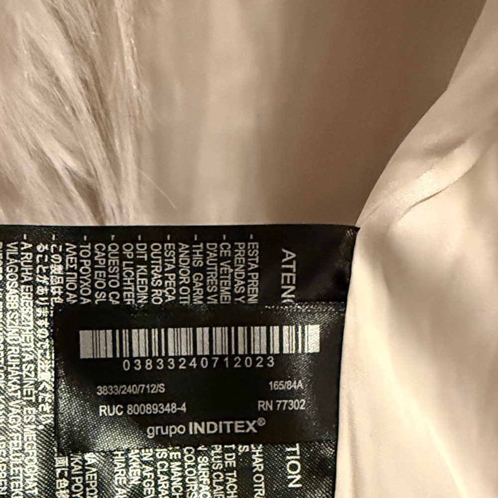 Zara White Faux Fur Jacket - Picture 8 of 8